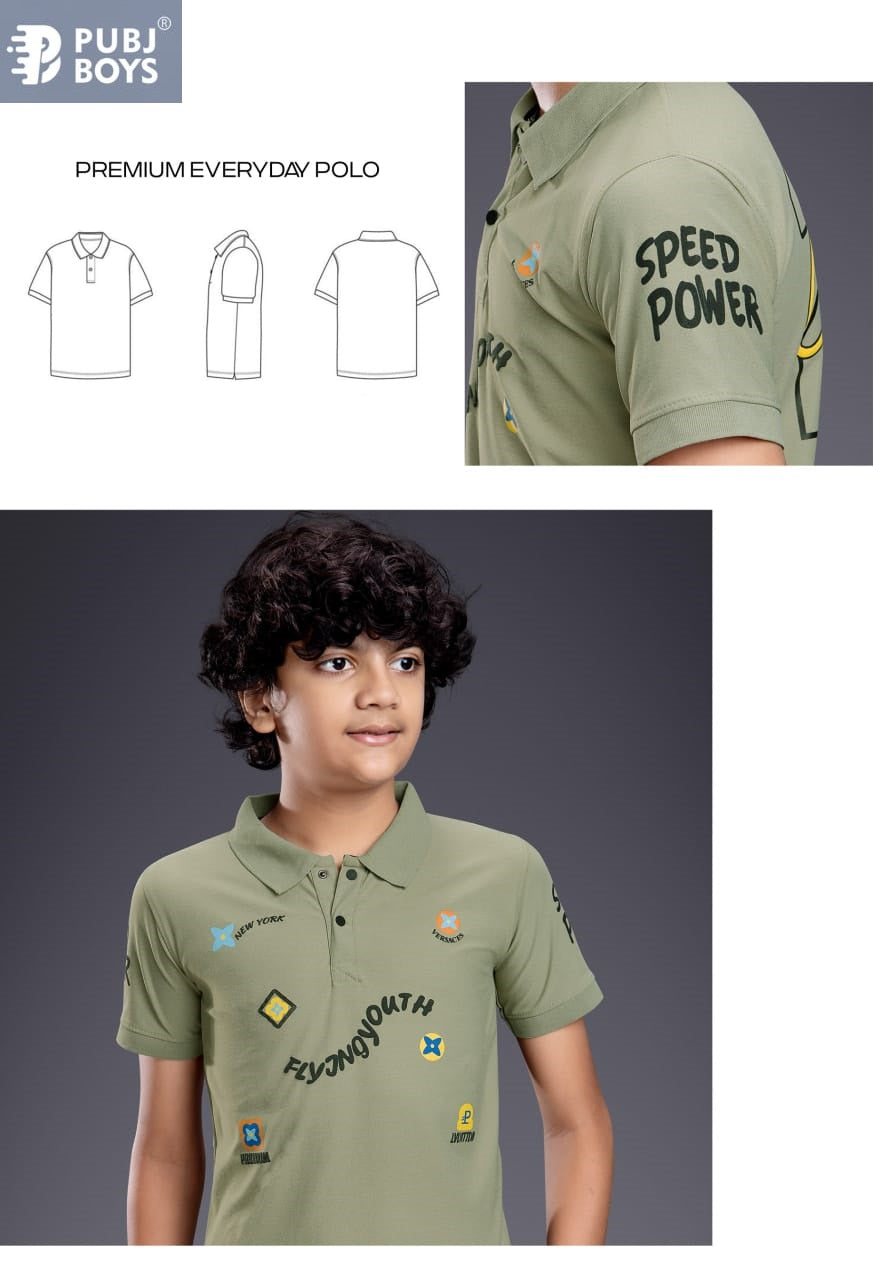 Pk 26 Collar Pubj Fake Cotton Boys Tshirt Exporter Ahmedabad