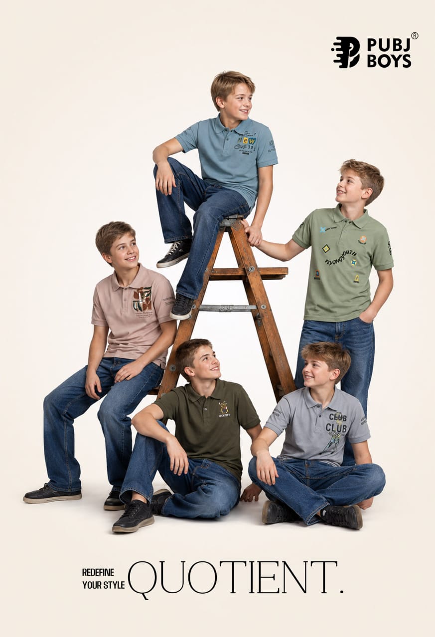 Pk 26 Collar Pubj Fake Cotton Boys Tshirt Exporter Ahmedabad