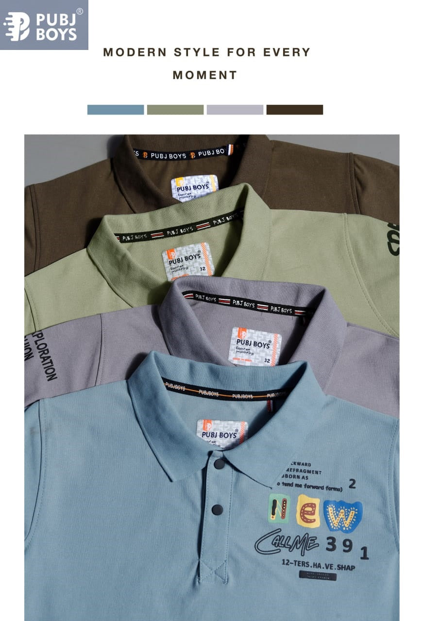 Pk 26 Collar Pubj Fake Cotton Boys Tshirt Exporter Ahmedabad