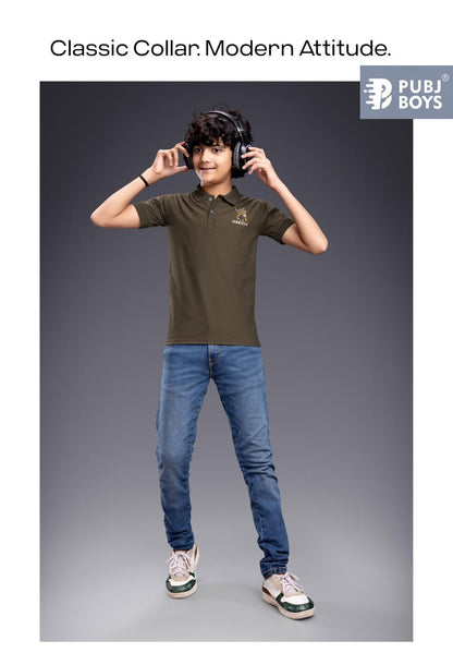 Pk 26 Collar Pubj Fake Cotton Boys Tshirt Exporter Ahmedabad