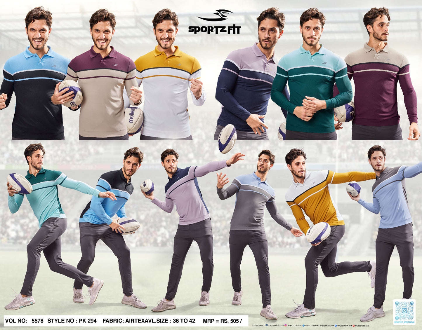 Pk 294 Vol 5578 Sportz Fit Airtex Mens Tshirts Wholesale Price