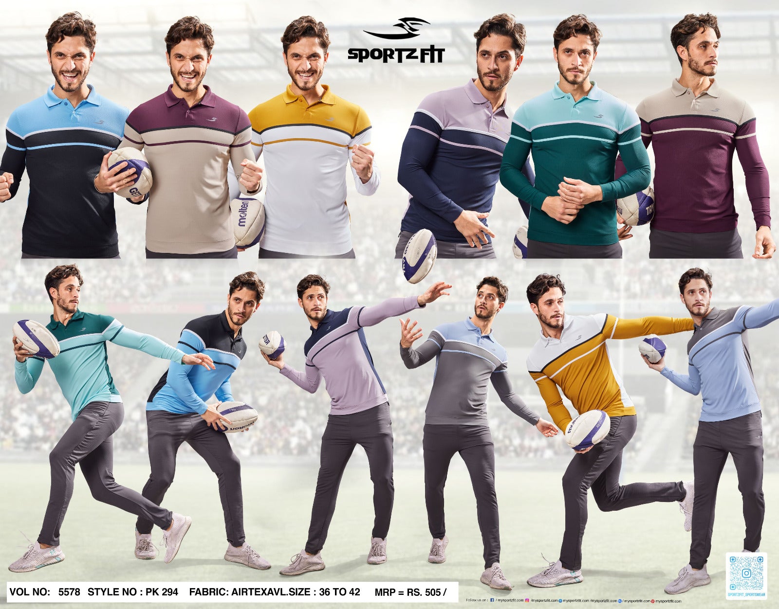 Pk 294 Vol 5578 Sportz Fit Airtex Mens Tshirts Wholesale Price