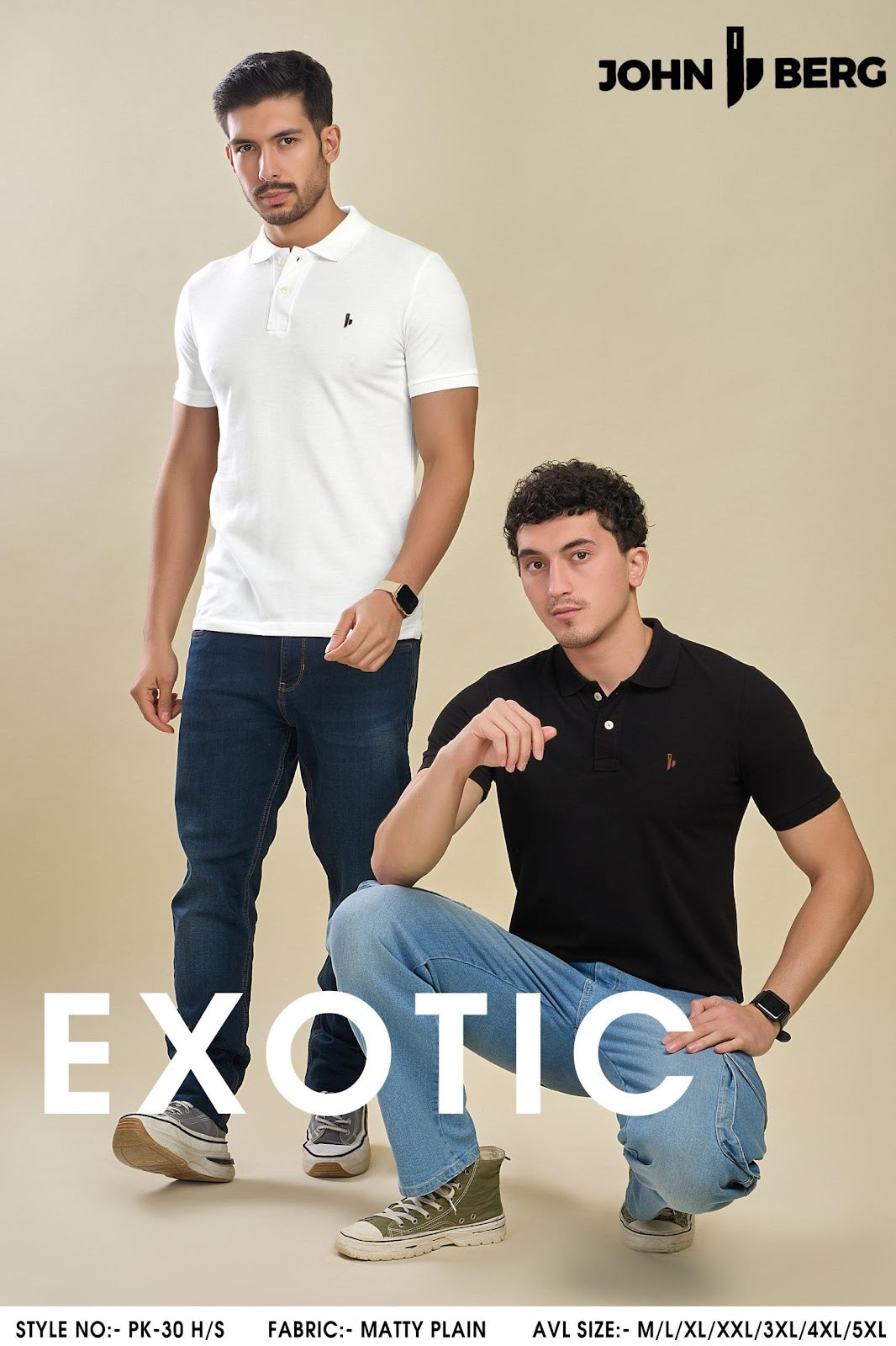 Pk 30 John Berg Matty Mens Tshirts Wholesale Price