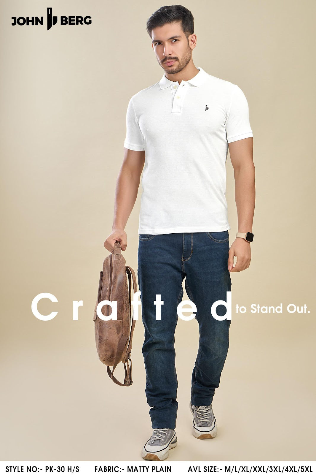 Pk 30 John Berg Matty Mens Tshirts Wholesale Price