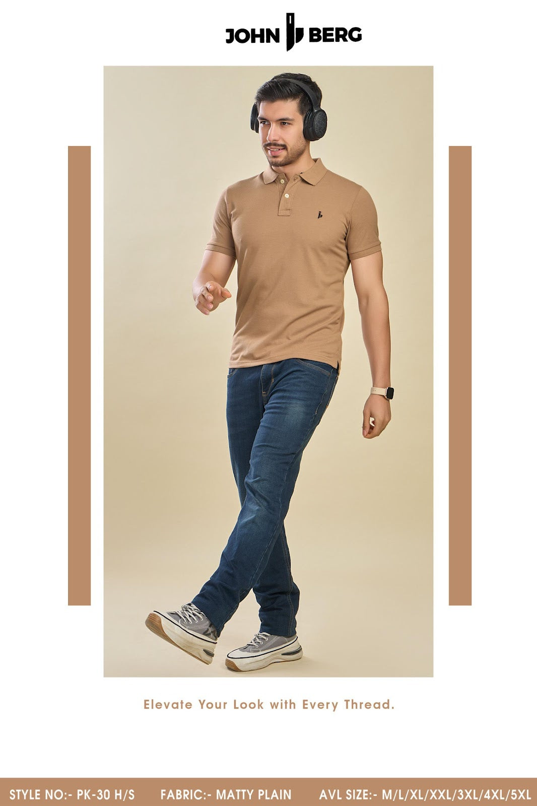 Pk 30 John Berg Matty Mens Tshirts Wholesale Price