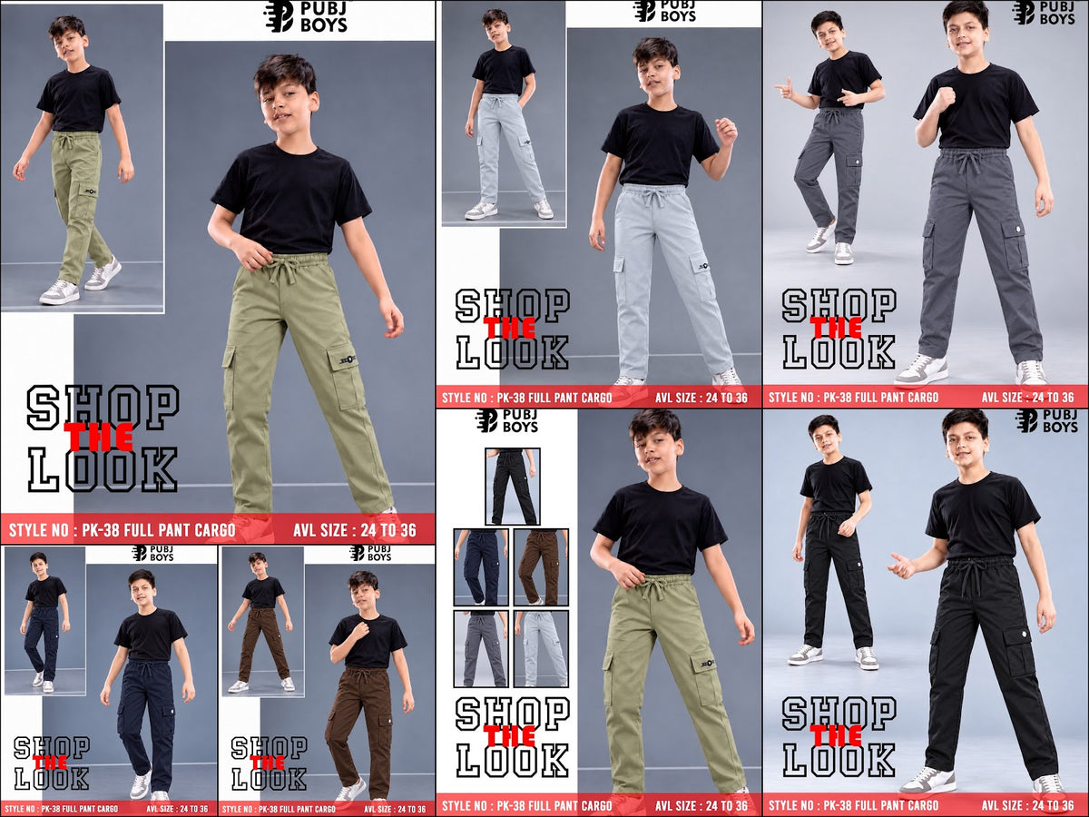 Pk 38 Pubj Lycra Boys Cargo Wholesale Rate