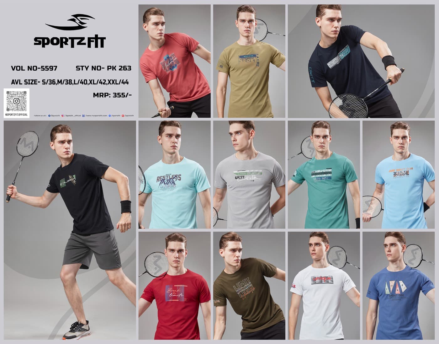 Pk Series Vol 5597 Sportz Fit Airtex Mens Tshirts Supplier India
