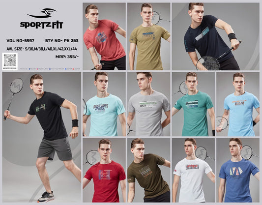 Pk Series Vol 5597 Sportz Fit Airtex Mens Tshirts Supplier India
