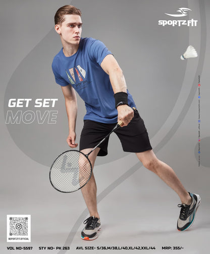 Pk Series Vol 5597 Sportz Fit Airtex Mens Tshirts Supplier India
