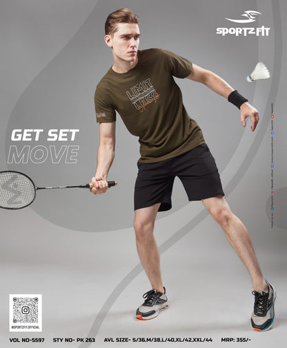 Pk Series Vol 5597 Sportz Fit Airtex Mens Tshirts Supplier India