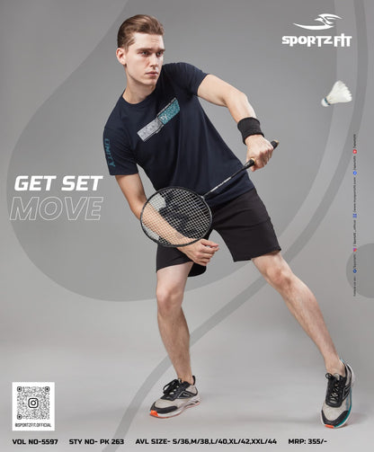 Pk Series Vol 5597 Sportz Fit Airtex Mens Tshirts Supplier India
