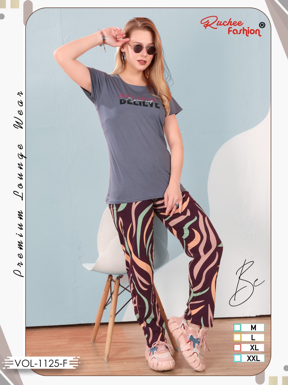 Plain-Print Vol 1125 Ruchee Fashion Sinker Pyjama Night Suits Supplier Gujarat