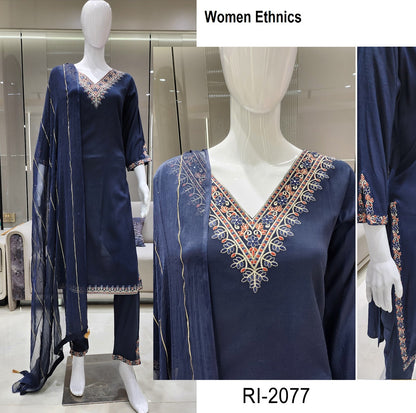 Plain 0506 Women Ethnics Reyon Readymade Pant Style Suits Wholesale Rate