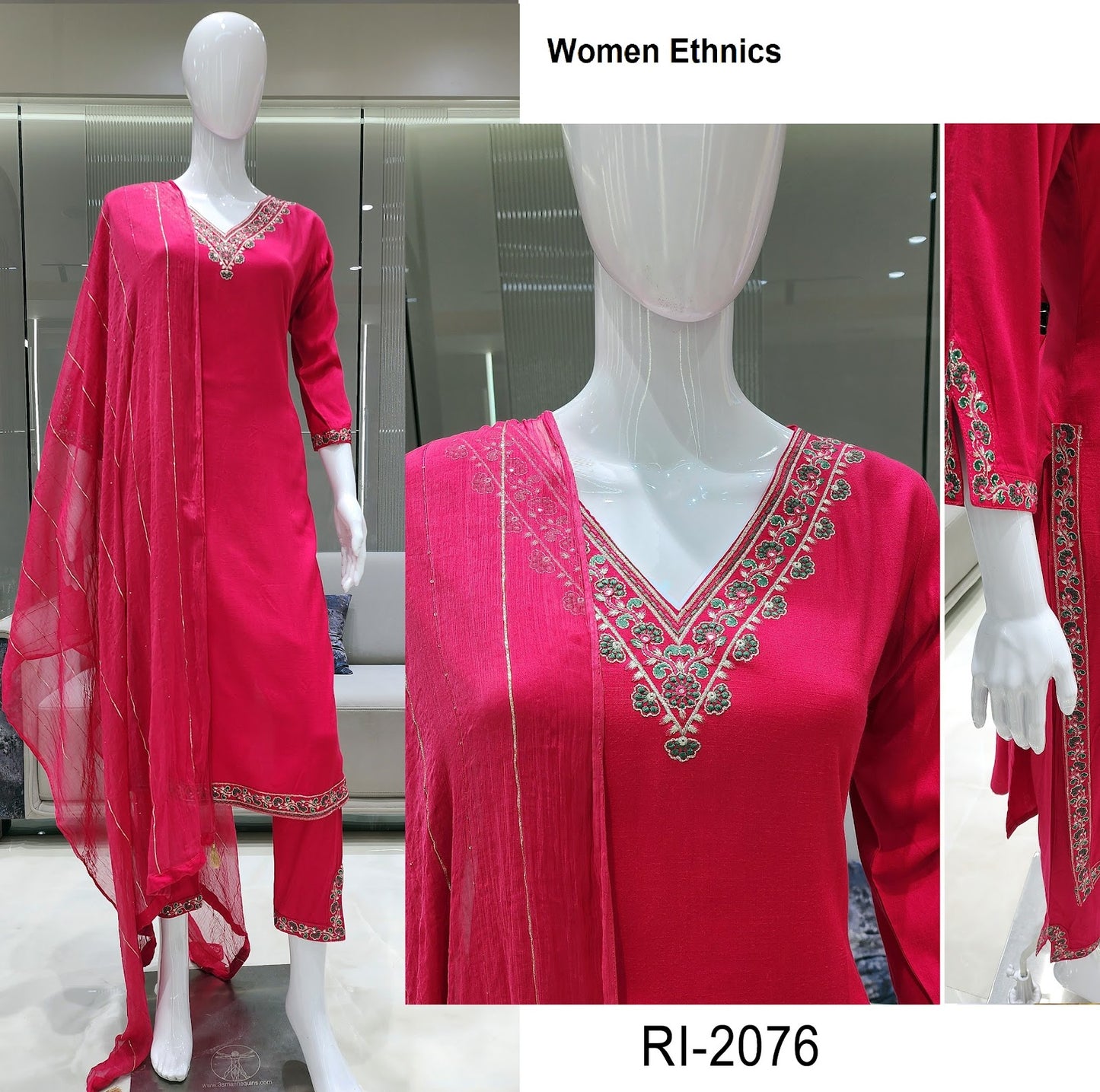 Plain 0506 Women Ethnics Reyon Readymade Pant Style Suits Wholesale Rate