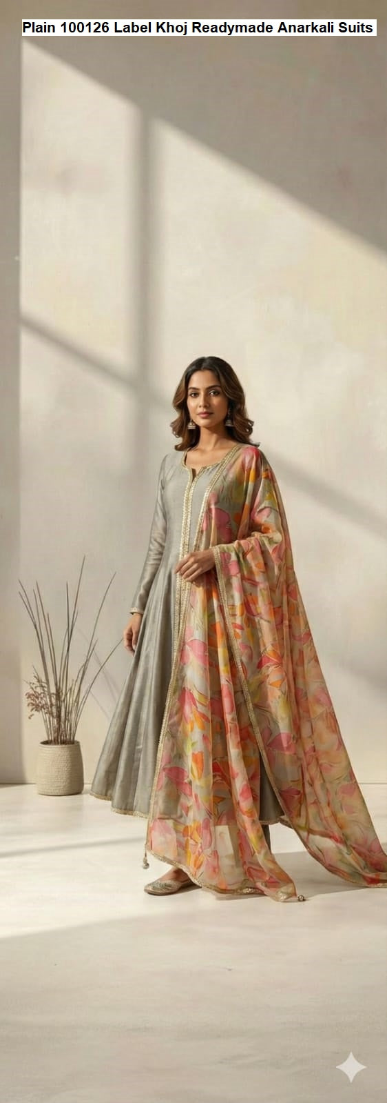 Plain 100126 Label Khoj Vichitra Readymade Anarkali Suits Wholesaler Gujarat