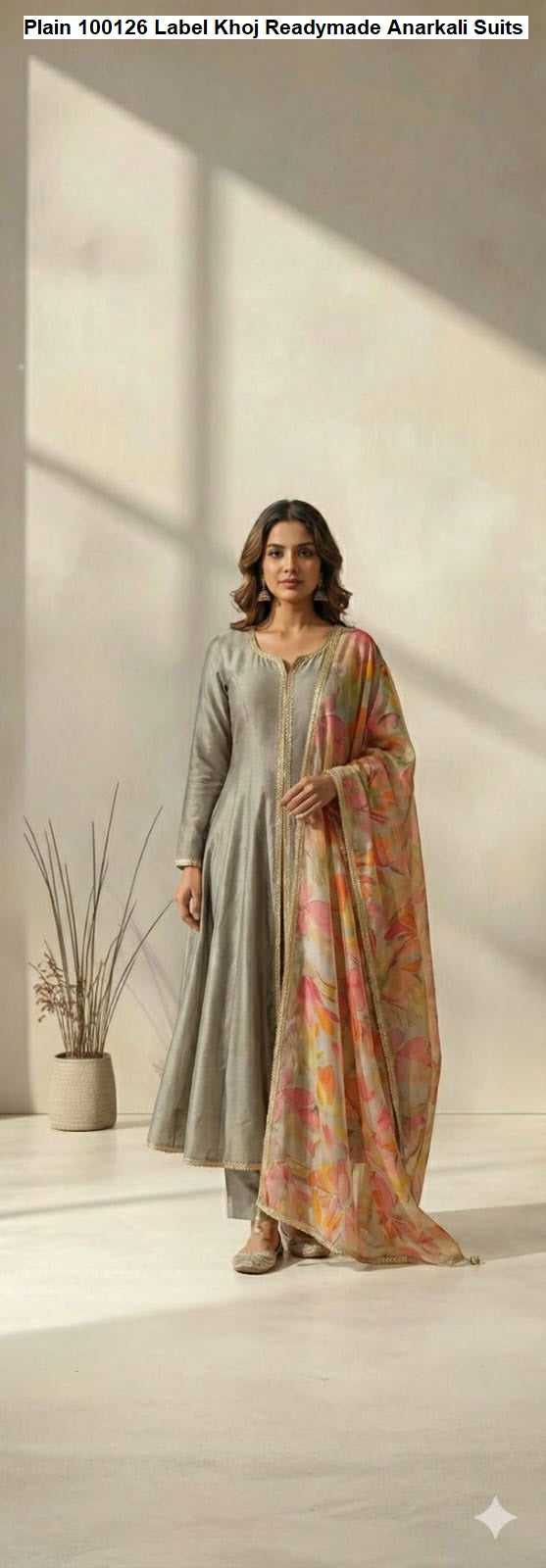 Plain 100126 Label Khoj Vichitra Readymade Anarkali Suits Wholesaler Gujarat