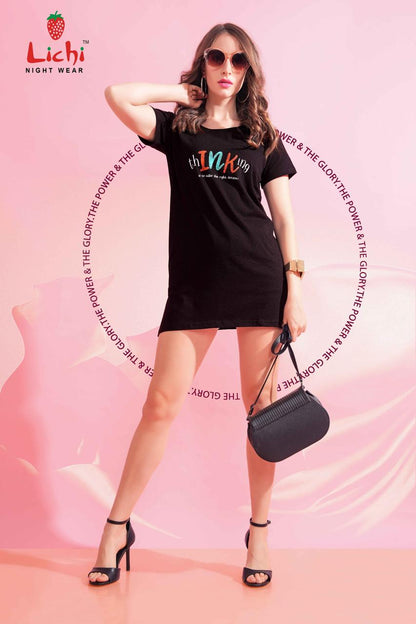Plain 100426 Lichi Hosiery Cotton Women Long Tshirt Wholesaler Ahmedabad