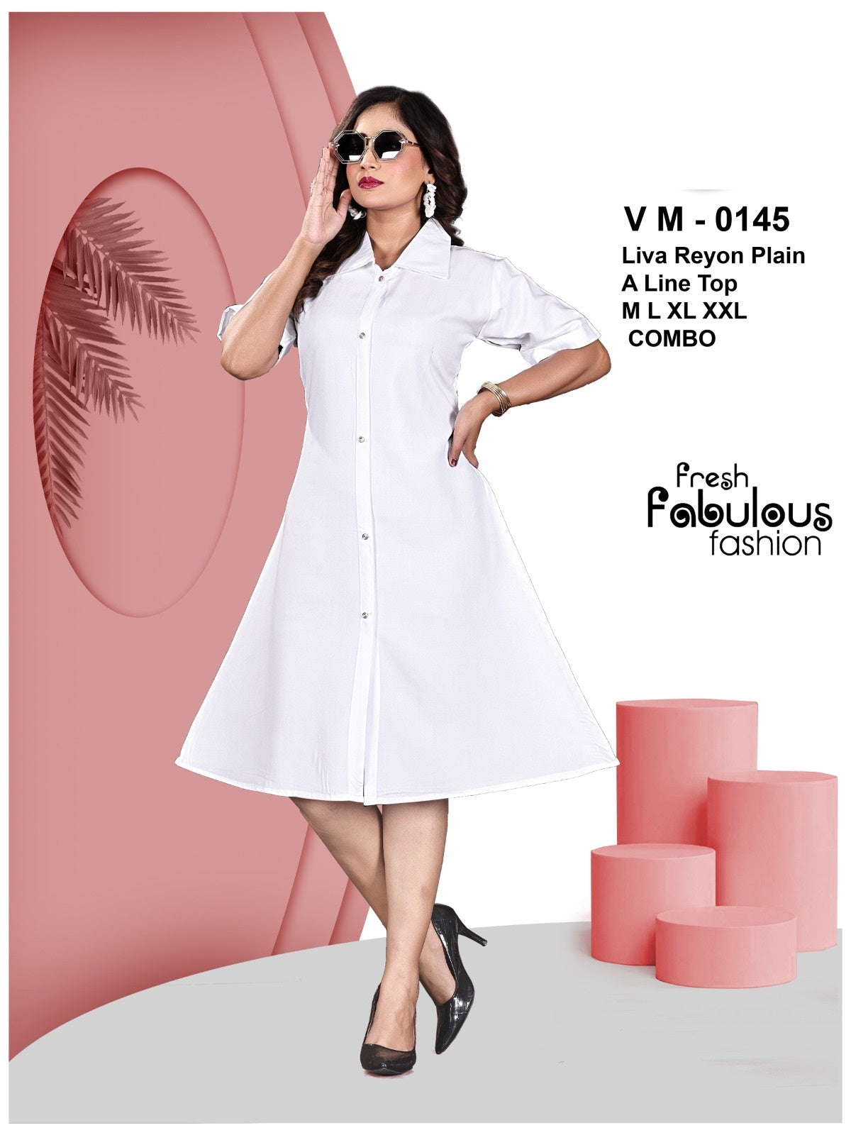Plain 10 Vmt A-Line Kurti Wholesale Rate