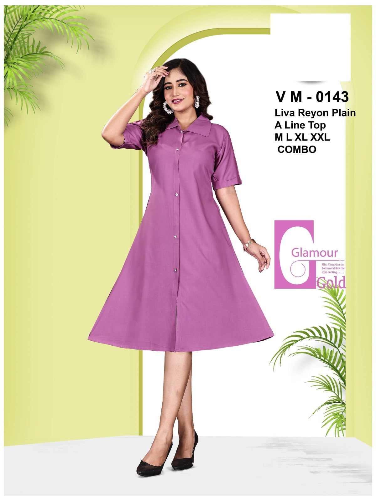 Plain 10 Vmt A-Line Kurti Wholesale Rate