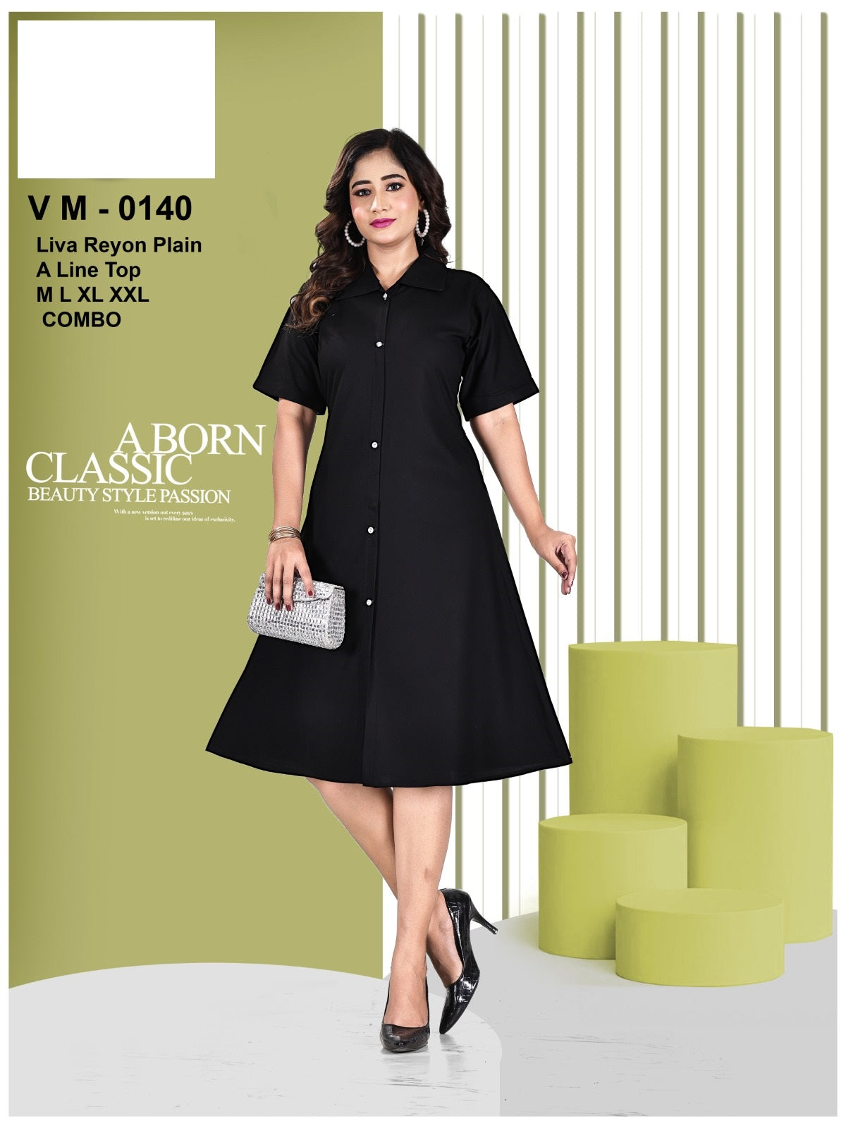 Plain 10 Vmt A-Line Kurti Wholesale Rate