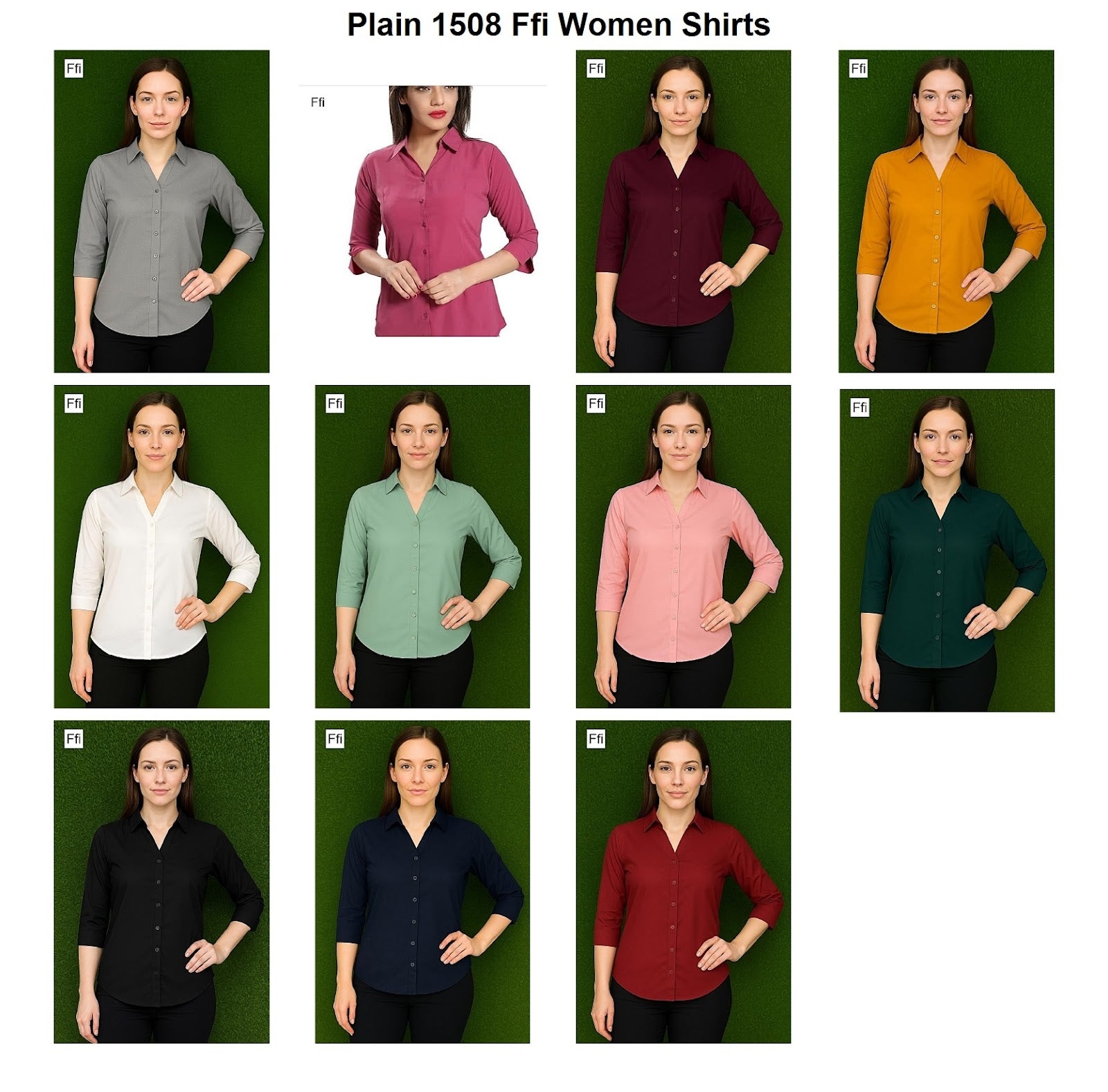 Plain 1508 Ffi Imported Women Shirts Wholesaler Gujarat