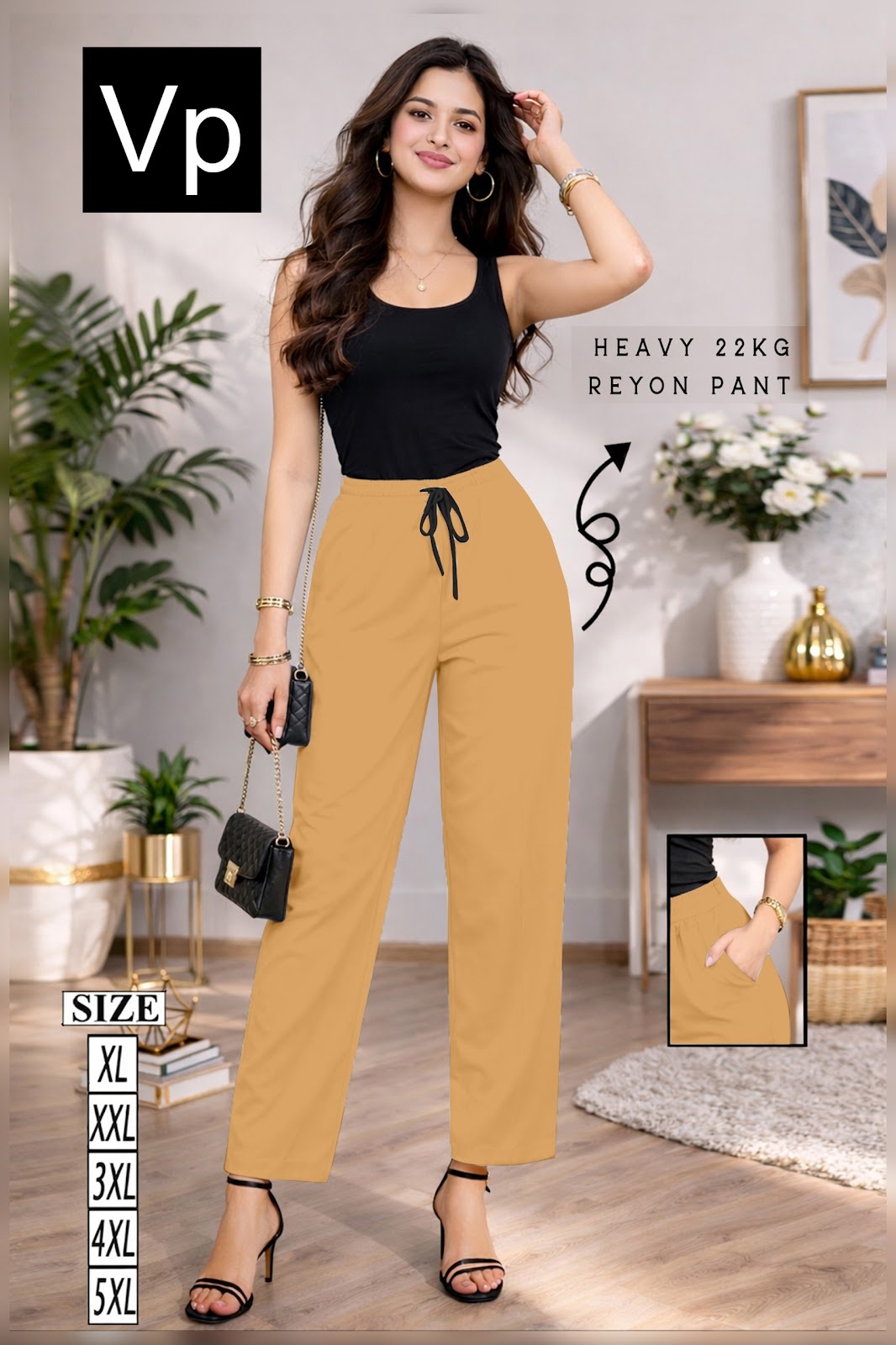 Plain 1509 Vp Rayon 22Kg Women Pants Manufacturer