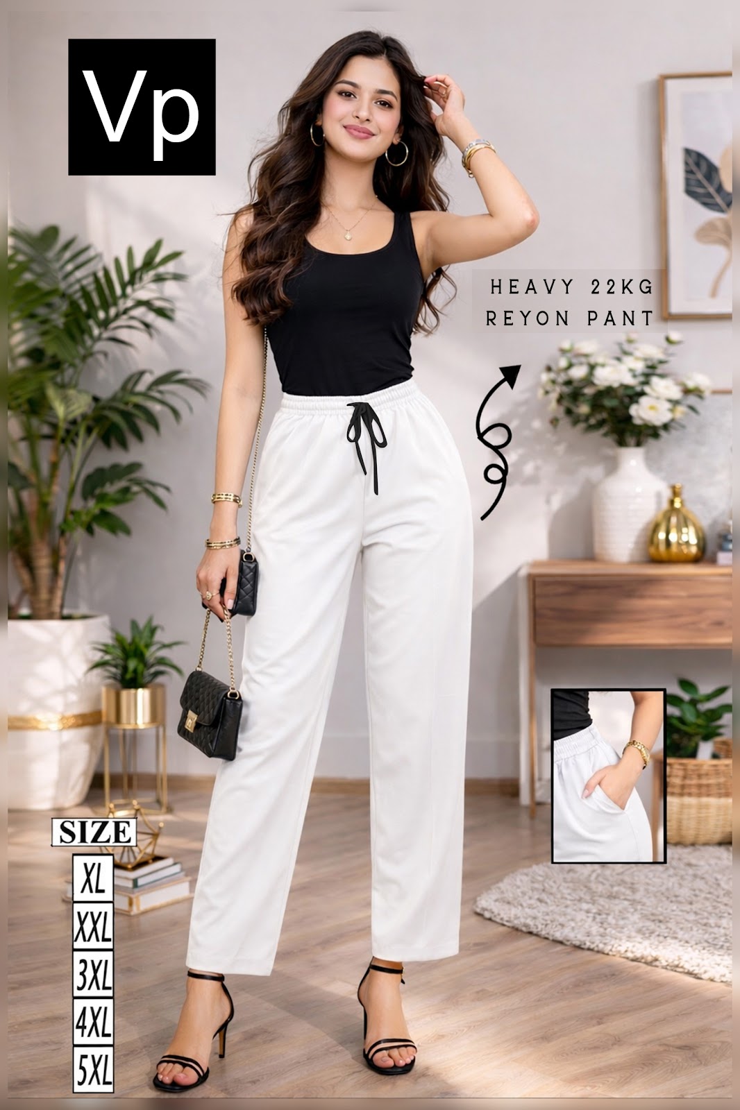 Plain 1509 Vp Rayon 22Kg Women Pants Manufacturer