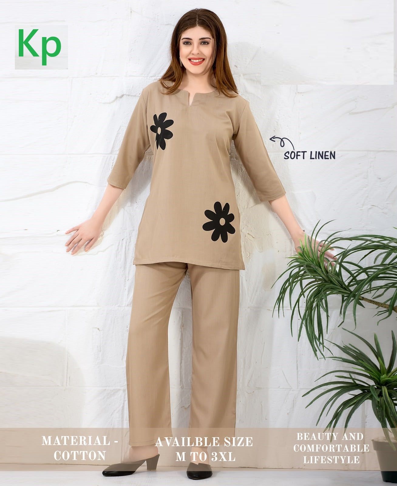 Plain 160626 Kp Linen Co Ord Set Exporter India