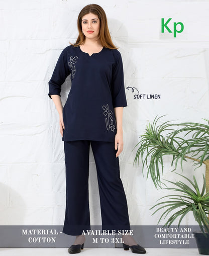 Plain 160626 Kp Linen Co Ord Set Exporter India