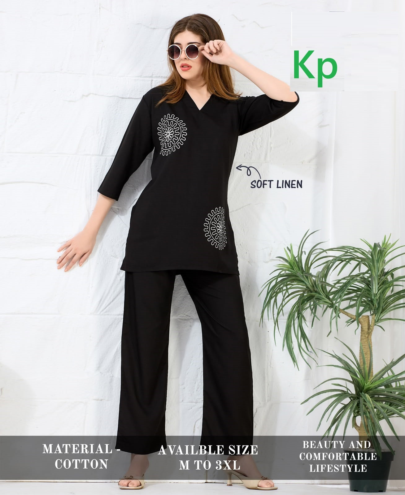 Plain 160626 Kp Linen Co Ord Set Exporter India