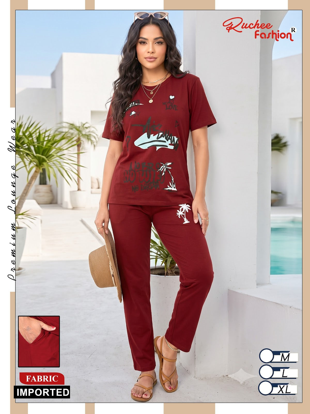 Plain 160926 Ruchee Fashion Imported Co Ord Set Exporter Gujarat
