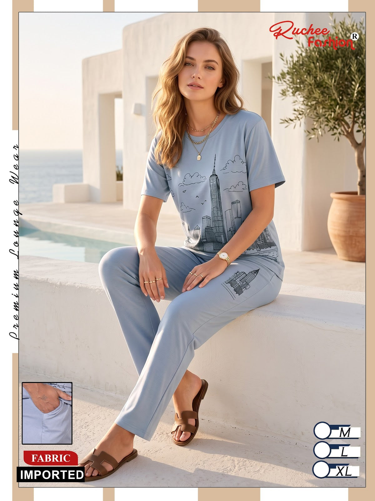 Plain 160926 Ruchee Fashion Imported Co Ord Set Exporter Gujarat