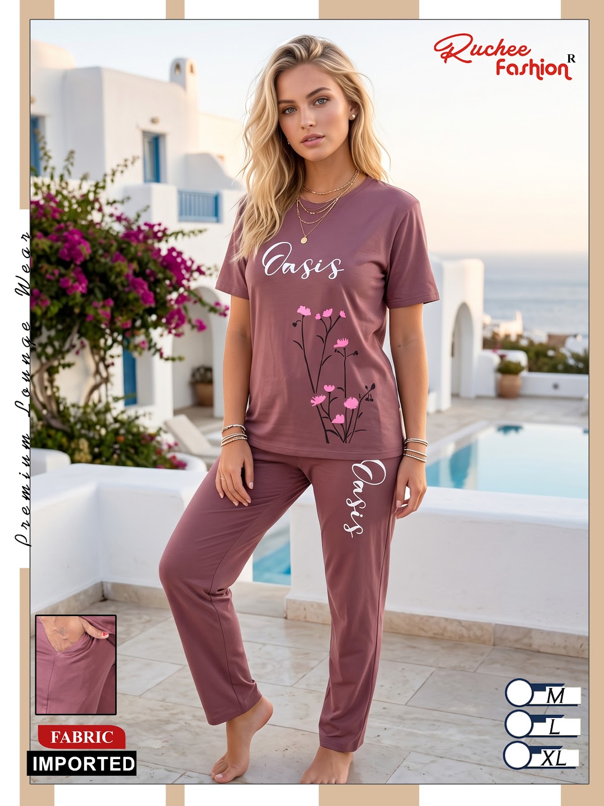 Plain 160926 Ruchee Fashion Imported Co Ord Set Exporter Gujarat