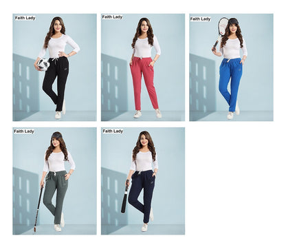 Plain 181125 Faith Lady Sinker Women Track Pants Exporter Ahmedabad