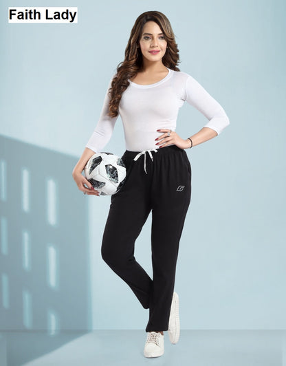 Plain 181125 Faith Lady Sinker Women Track Pants Exporter Ahmedabad