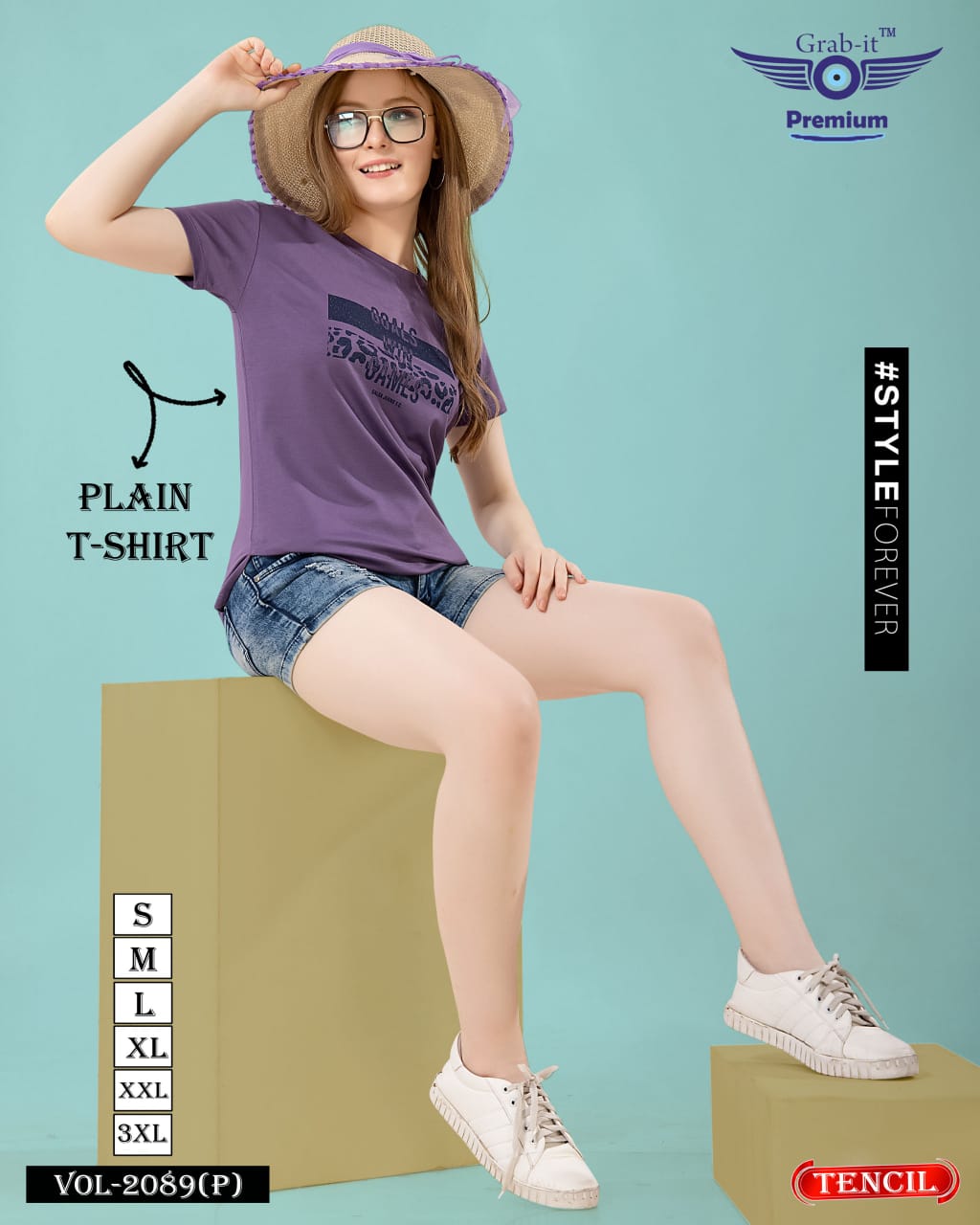 Plain 2089 P Grab It Tencil Women Tshirt Exporter Ahmedabad