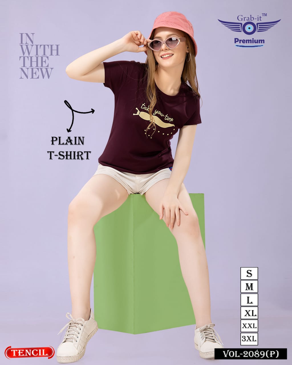 Plain 2089 P Grab It Tencil Women Tshirt Exporter Ahmedabad