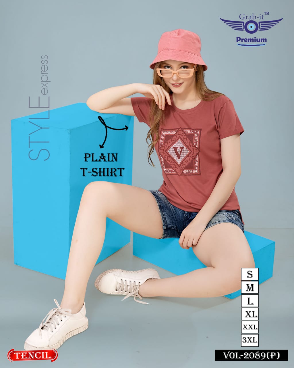 Plain 2089 P Grab It Tencil Women Tshirt Exporter Ahmedabad