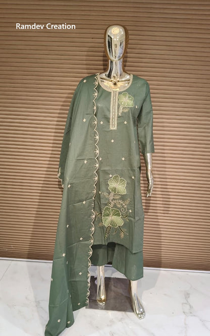 Plain 210826 Ramdev Creation Dhabu Readymade Cotton Pant Suits Manufacturer Gujarat