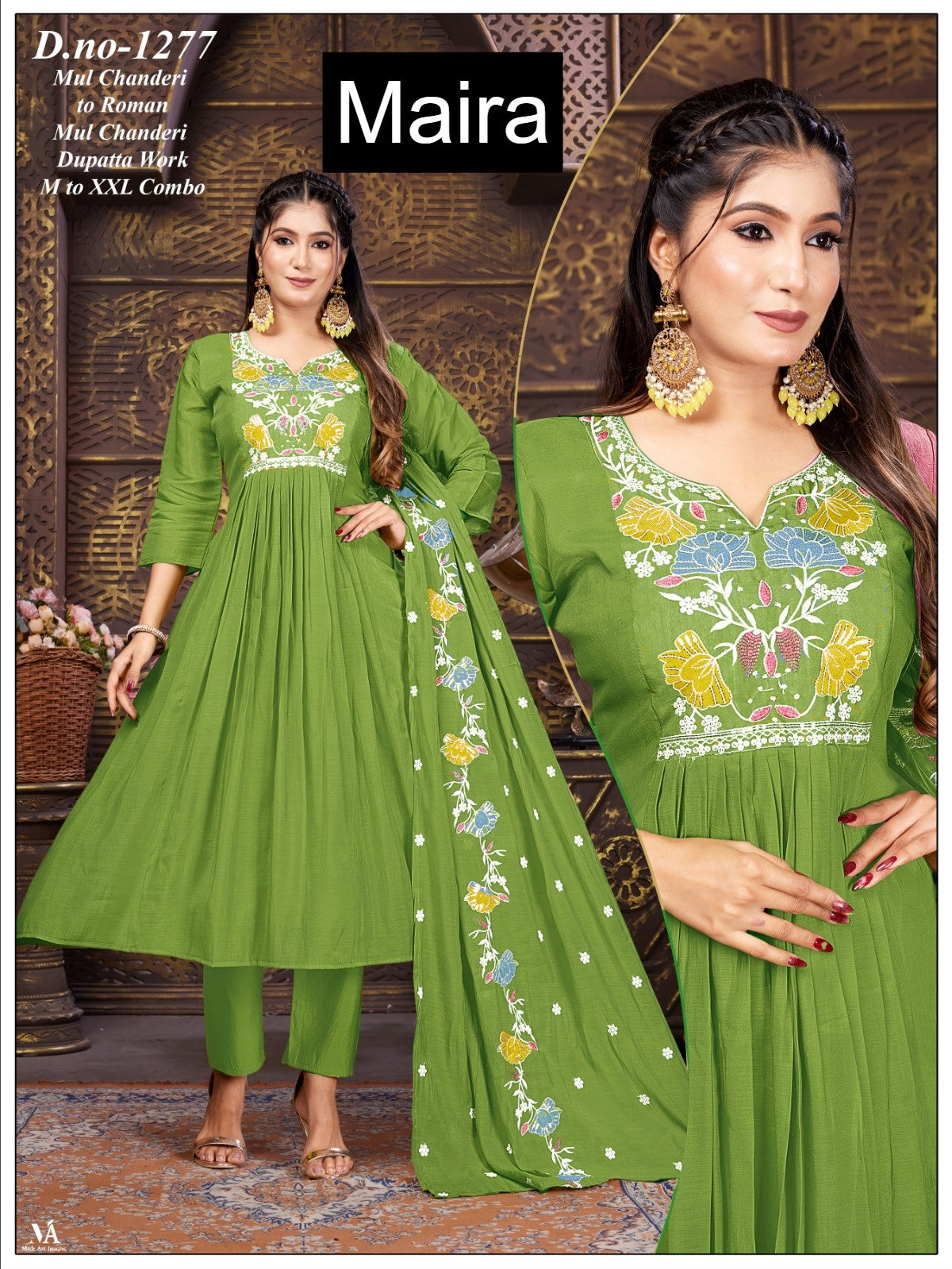 Plain 221225 Maira Chanderi Readymade Anarkali Suits Manufacturer
