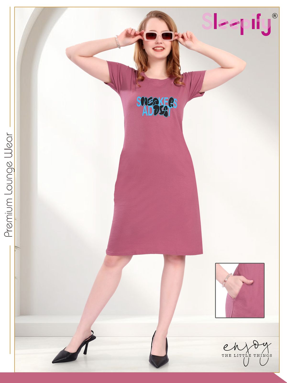 Plain 2509 Sleepify Sinker Women Long Tshirt Wholesale