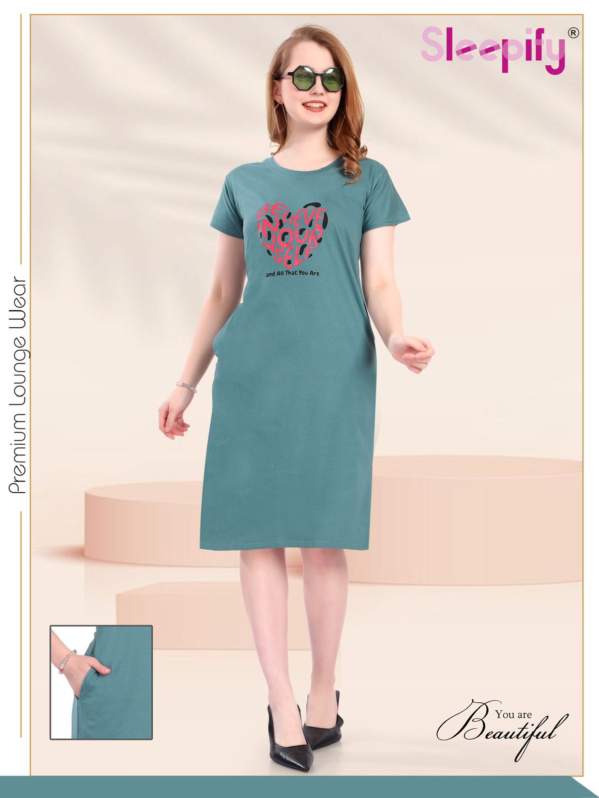 Plain 2509 Sleepify Sinker Women Long Tshirt Wholesale