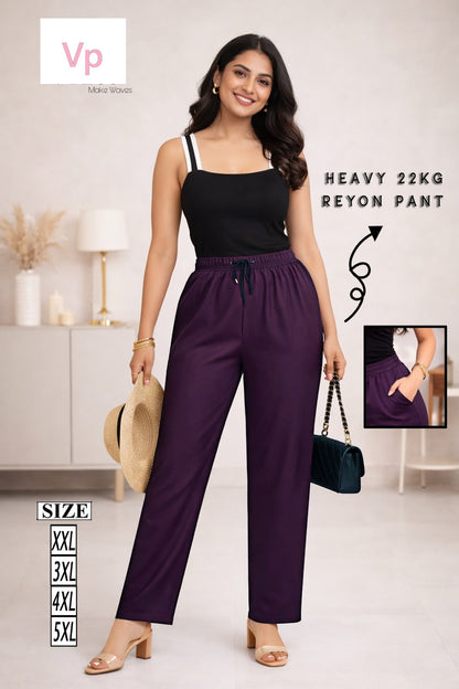 Plain 270326 Vp Rayon 22Kg Women Pants Supplier Ahmedabad