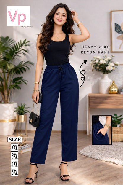 Plain 270326 Vp Rayon 22Kg Women Pants Supplier Ahmedabad