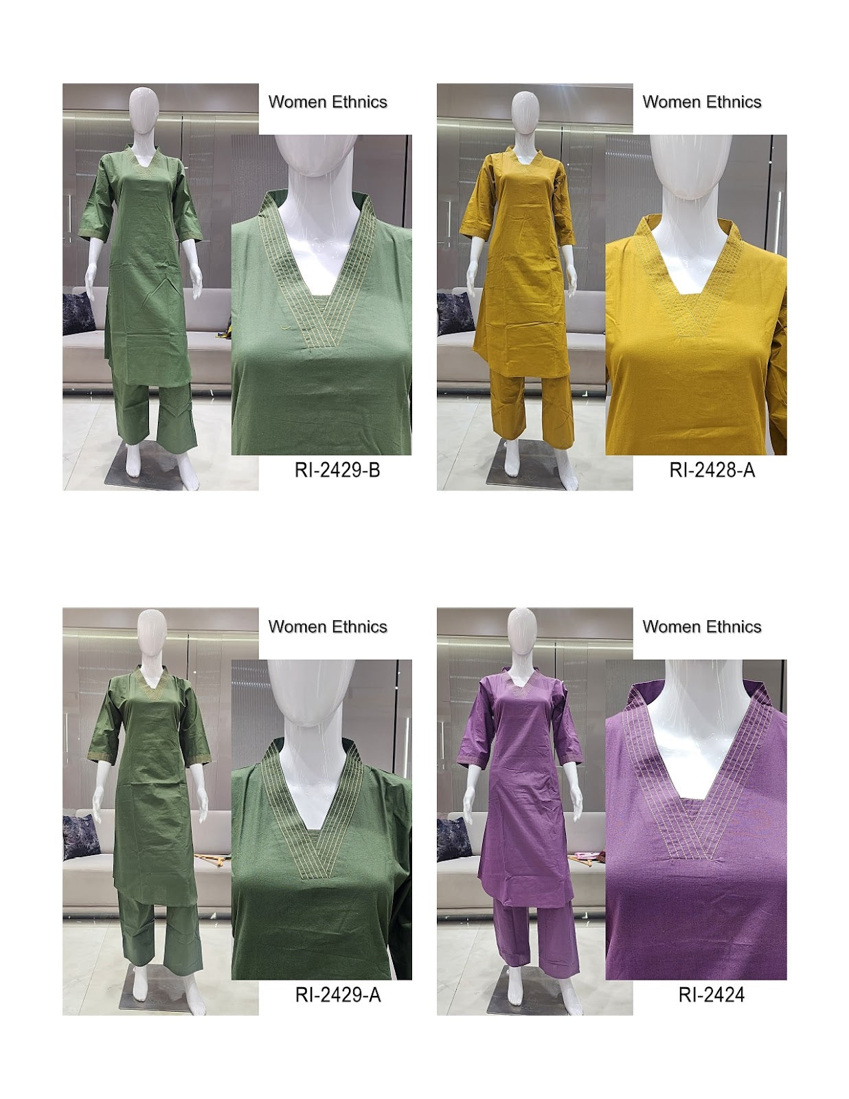 Plain Cotton Women Ethnics Co Ord Set Manufacturer Gujarat