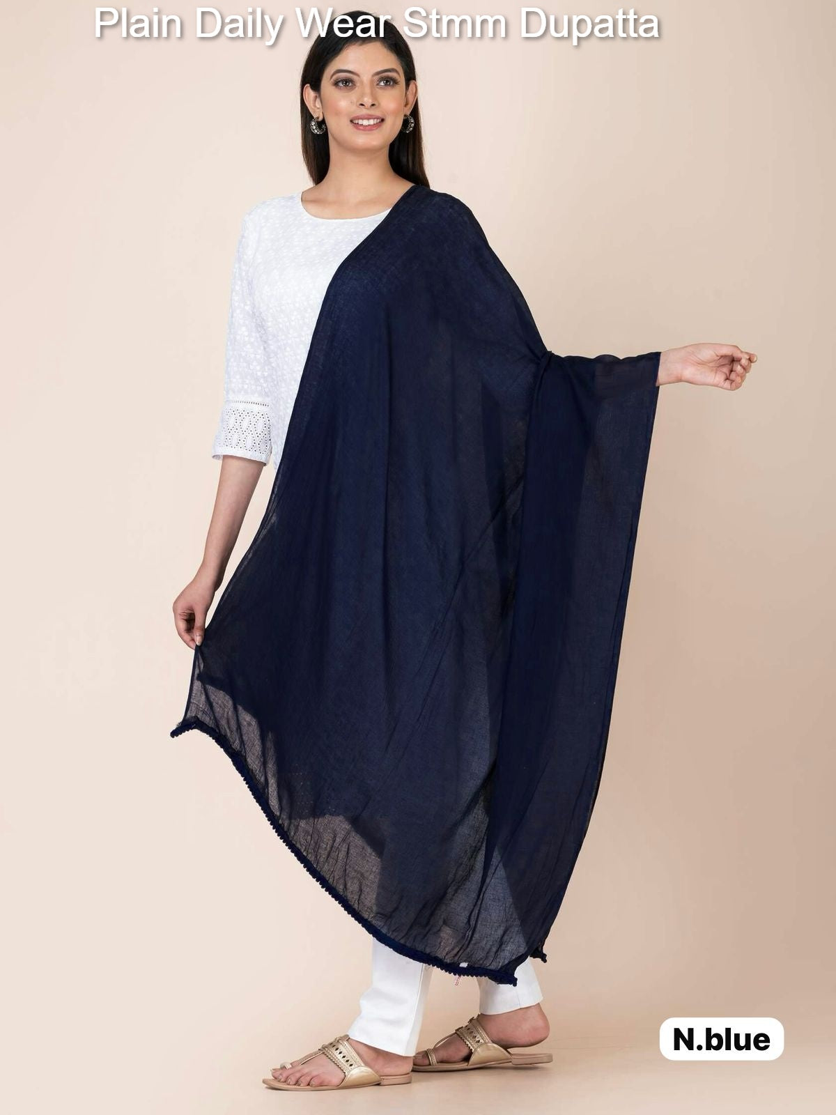 Plain Daily Wear Stmm Cotton Dupatta Wholesaler India