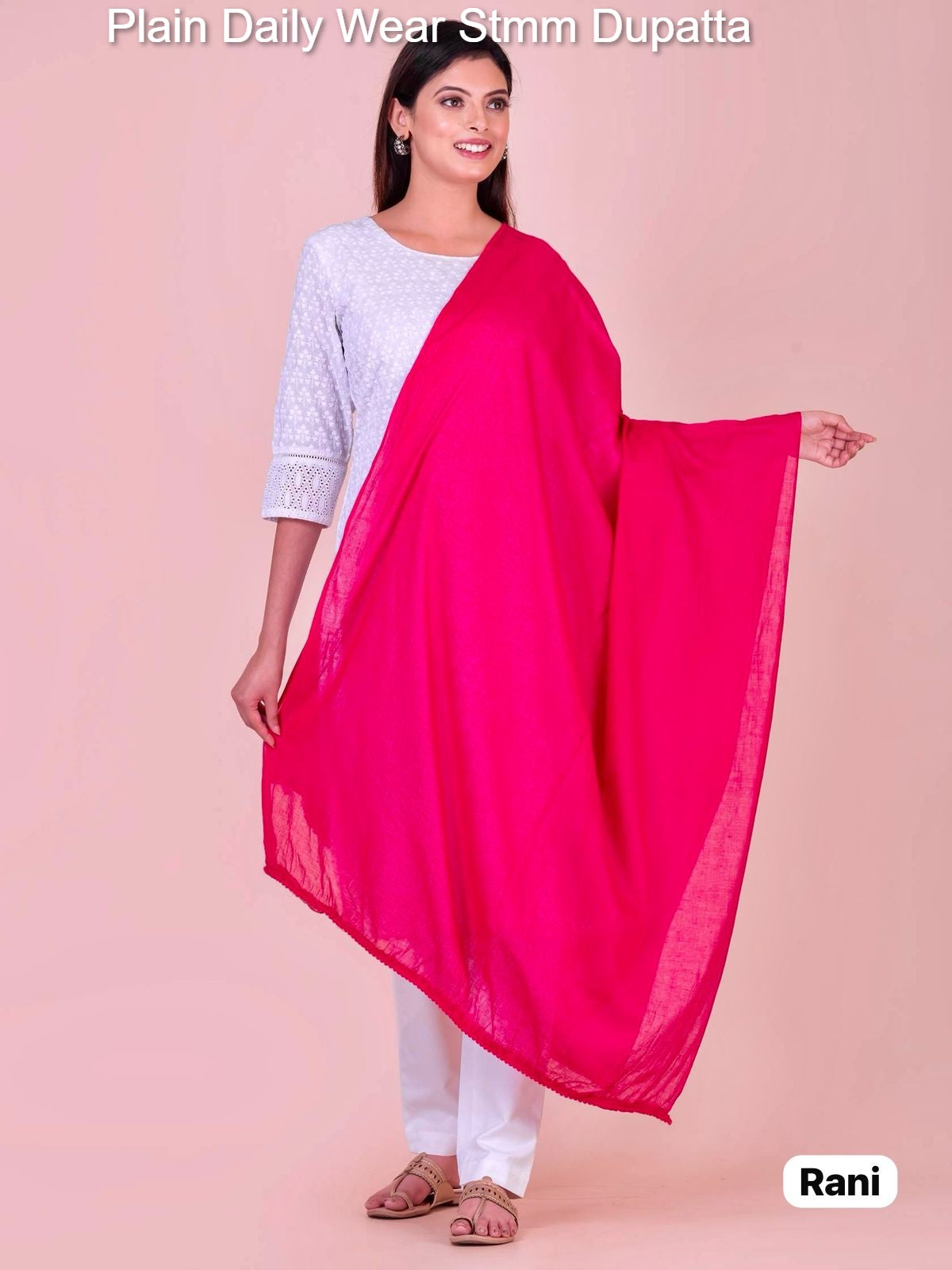 Plain Daily Wear Stmm Cotton Dupatta Wholesaler India