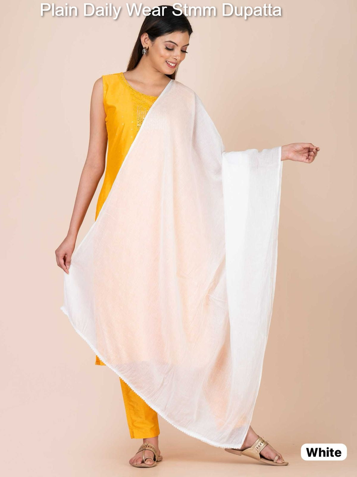 Plain Daily Wear Stmm Cotton Dupatta Wholesaler India
