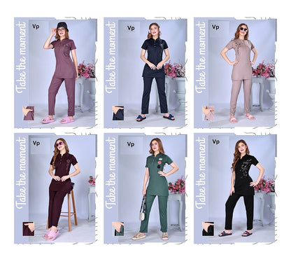 Plain Design 0209 Vp Rayon Kurta Night Suits Exporter Ahmedabad