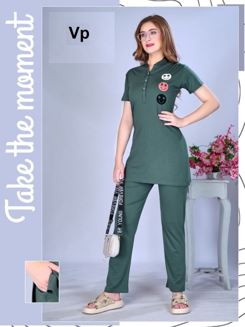 Plain Design 0209 Vp Rayon Kurta Night Suits Exporter Ahmedabad